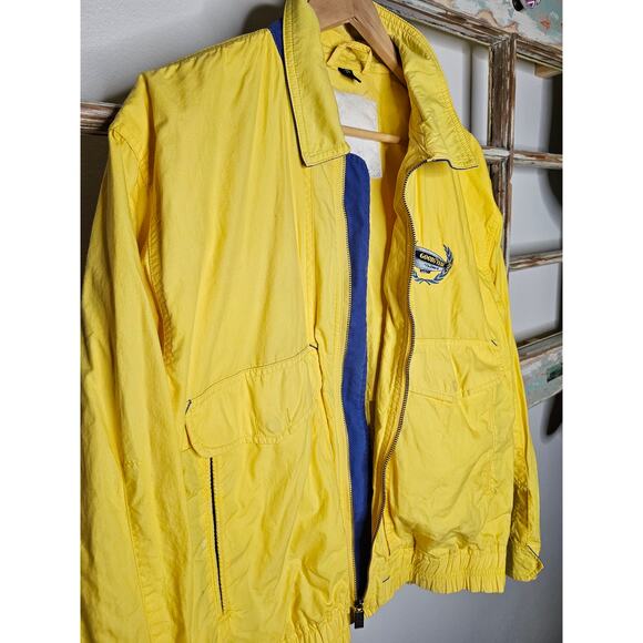 Vintage Goodyear Blimp Yellow & Blue Zip Up Utility Jacket Men's Size Medium - Picture 8 of 16
